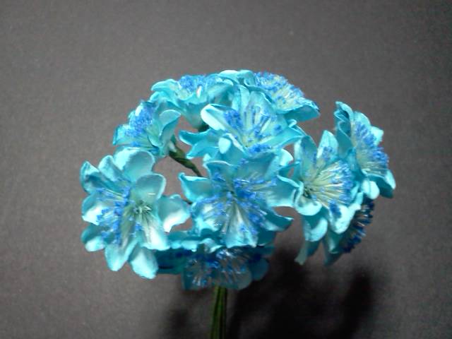 Turquoise Flowers* - Click Image to Close